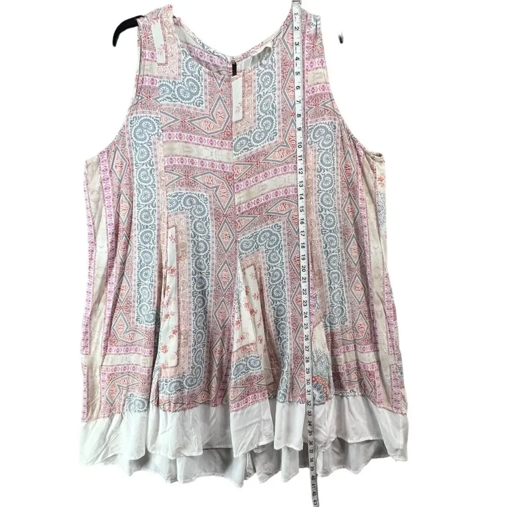 Altar'd State Dress sz L pastels Bandana Print Sleeveless Flowy Boho Western XL? - Picture 9 of 14